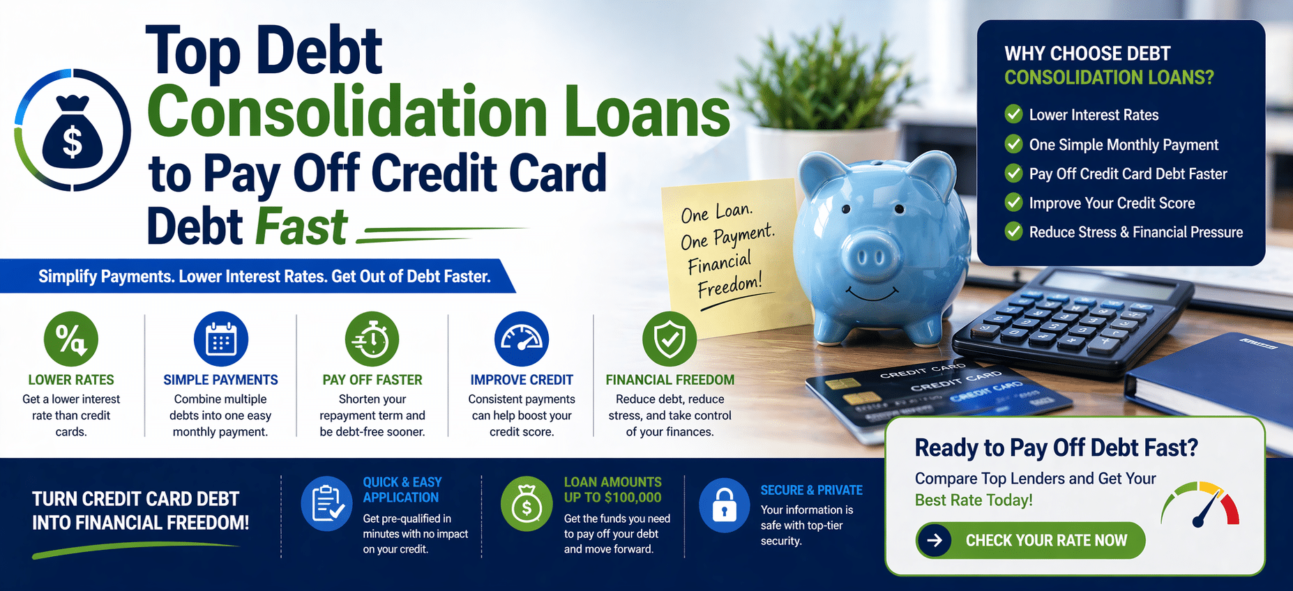 Top Debt Consolidation Loans to Pay Off Credit Card Debt Fast